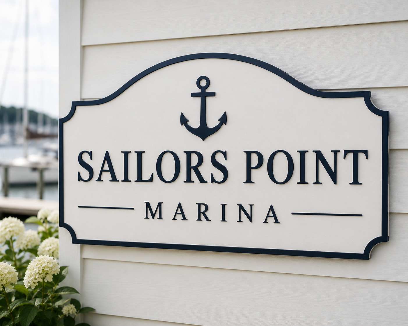 Custom round PVC business logo sign